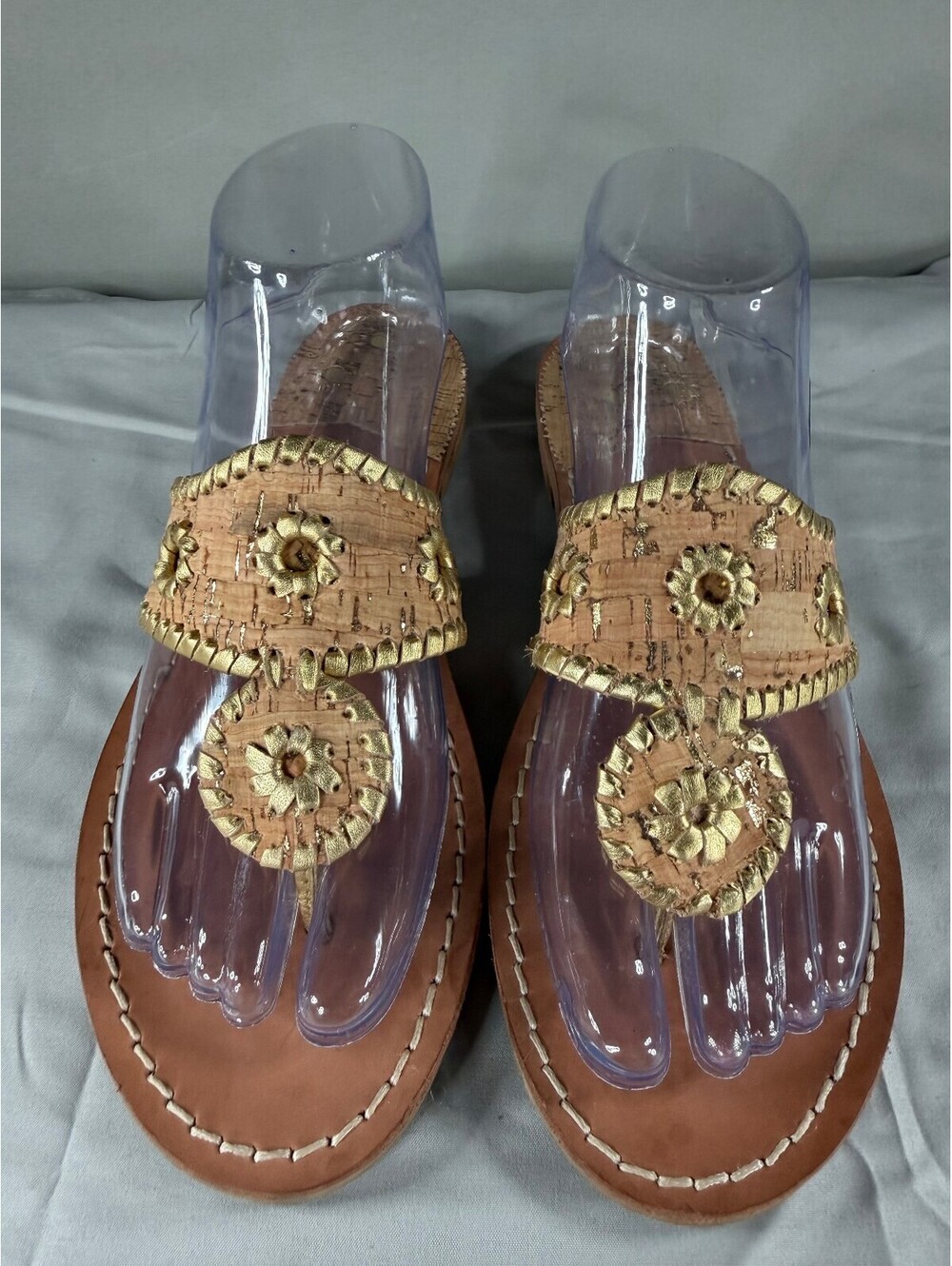 Jack Rogers Women's Cork and Leather Sandals Size 8M